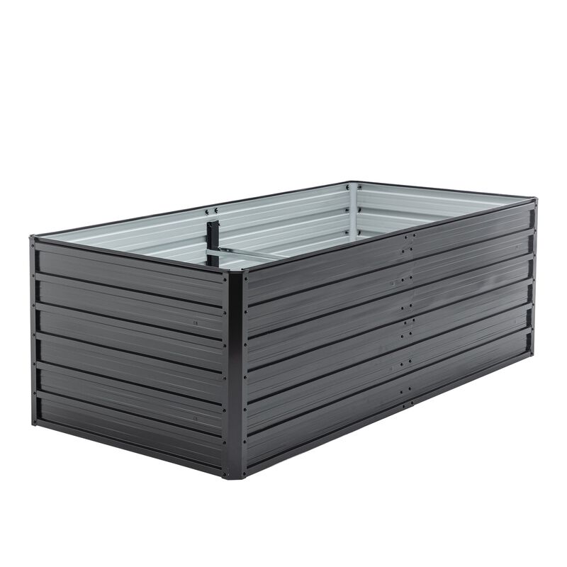 Mondawe 6x3x2 FT Metal Raised Garden Bed with Galvanized Steel