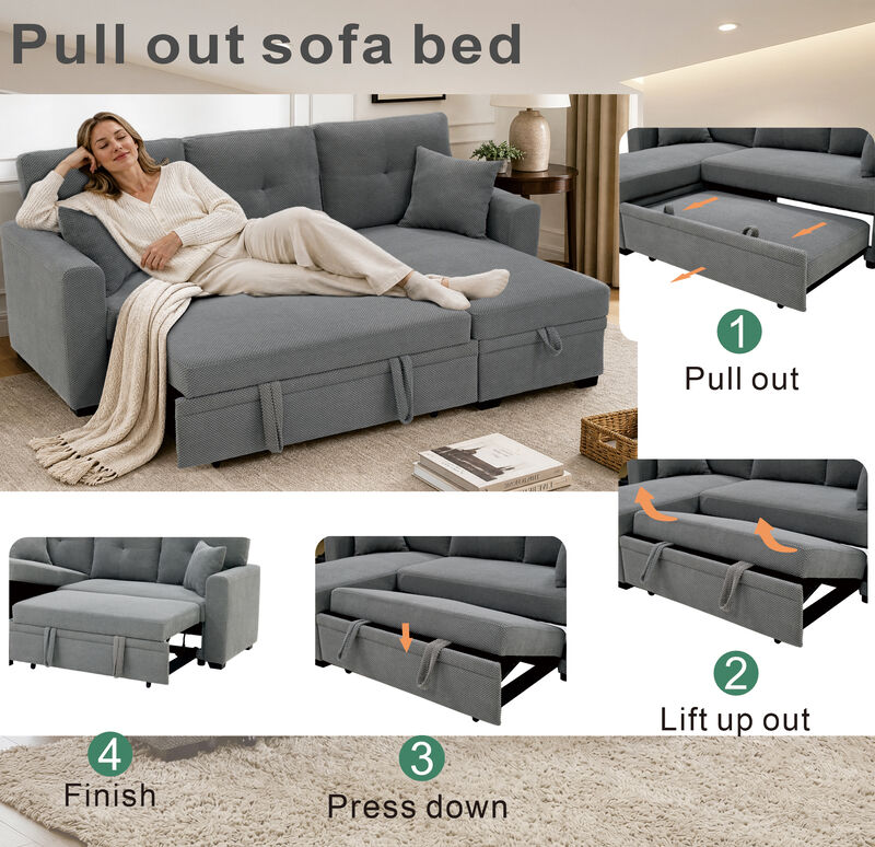 Ludfob Storage Sleeper Sofa image number 6