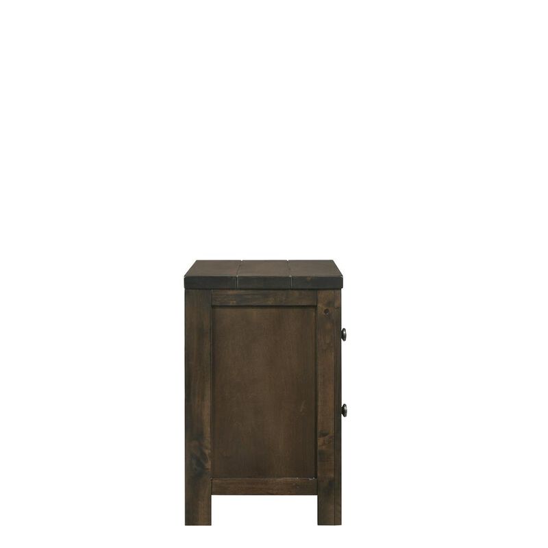 New Classic Furniture Furniture Blue Ridge Solid Wood Bedroom Nightstand in Rustic Gray image number 1