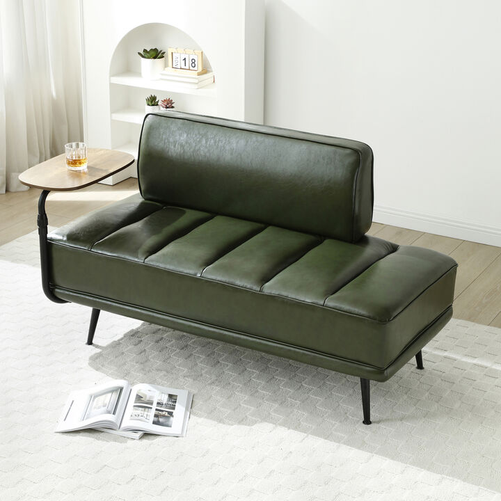 GOODSILO Modern Swivel Tray Ottoman Bench with Adjustable Tablet Stand