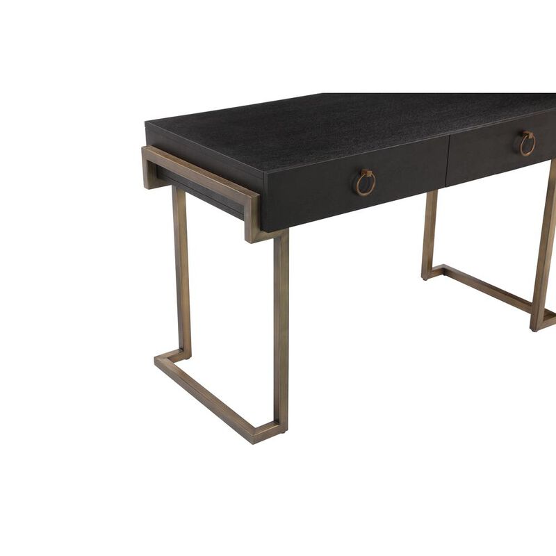 Jett Desk Brass Black