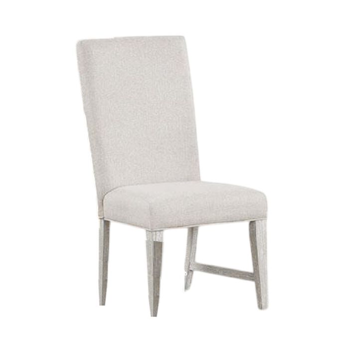 Diaz Dining Side Chair Set of 2, Tapered Legs, Light Gray Poplar Wood