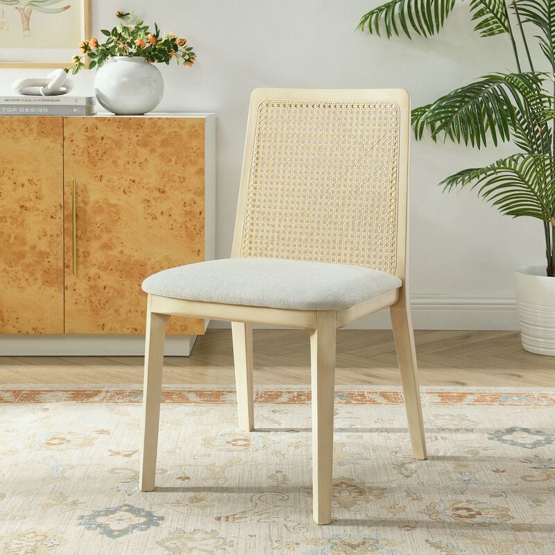 Monarch Wood and Rattan Dining Side Chair image number 7