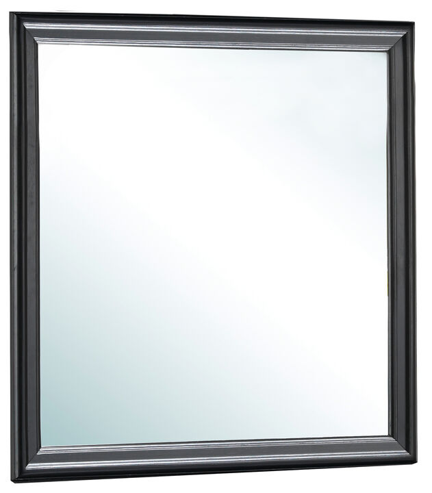 38 in. x 38 in. Classic Square Wood Framed Dresser Mirror
