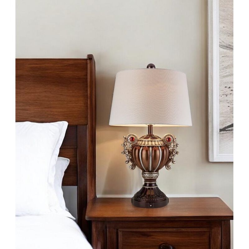 Hivvago Tall Bronze Urn Shaped Table Lamp