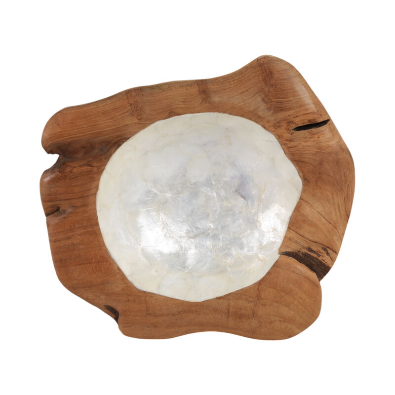 12" Teakwood Bowl W/Capiz image number 5
