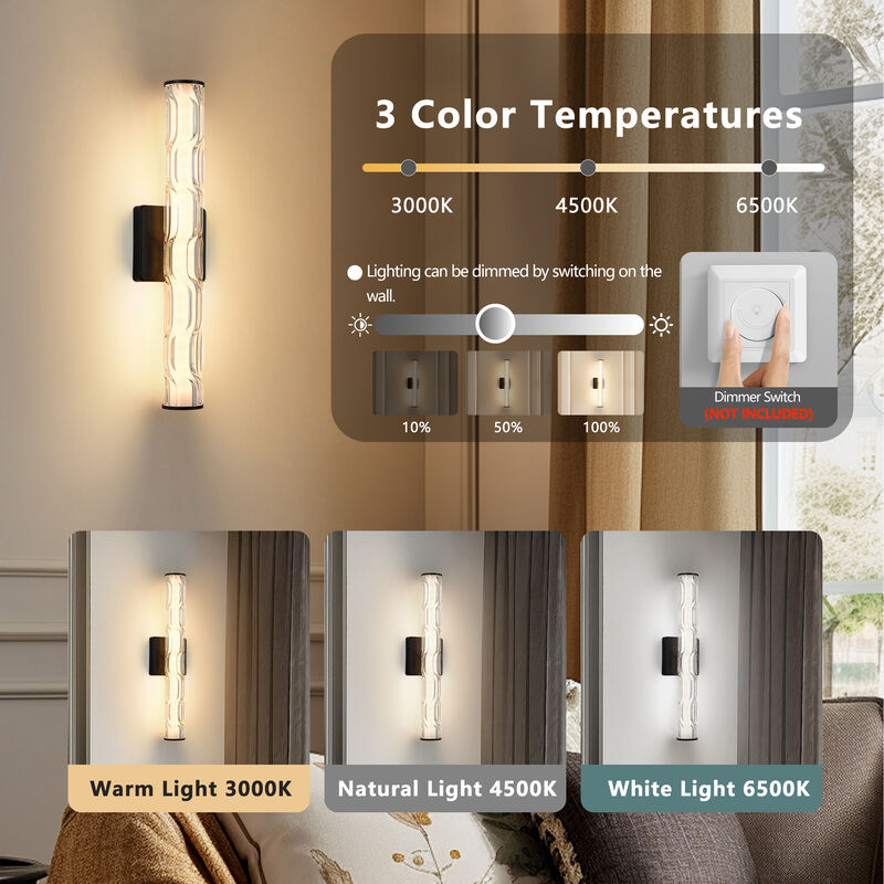 3.5 in. 1-Light LED Wall Sconce with Iron Shade (Set of 2) image number 2