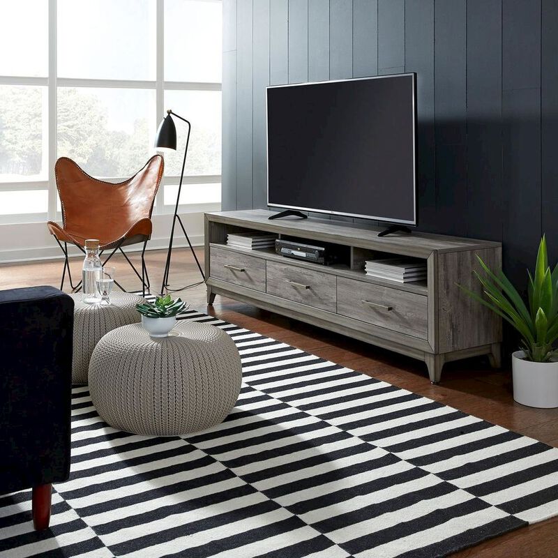 Liberty Furniture Mercury 76 Inch TV Console in Driftwood Gray image number 5