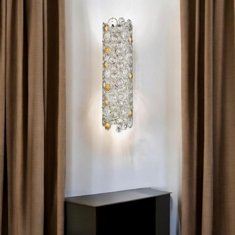 Hivvago Vitozzi 3-Light Antique Silver Leaf Sconce