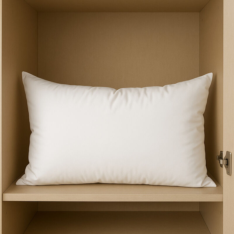HomeRoots 13" X 21" White Lumbar Cotton Down Blend Throw Pillow Insert image number 1