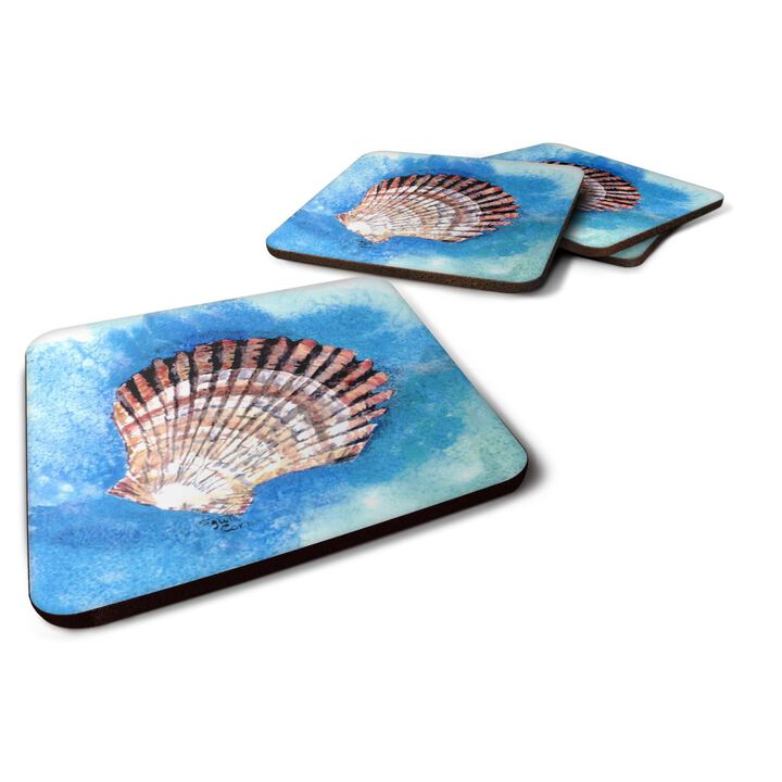 Caroline's Treasures 8008FC Shells Foam Coasters (Set of 4), 3.5 H x 3.5 W, Multicolor