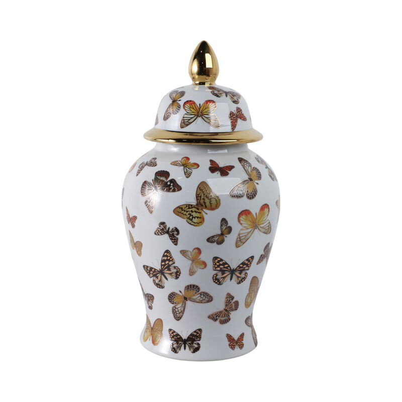 18x9" Butterflies Temple Jar, Multi image number 0