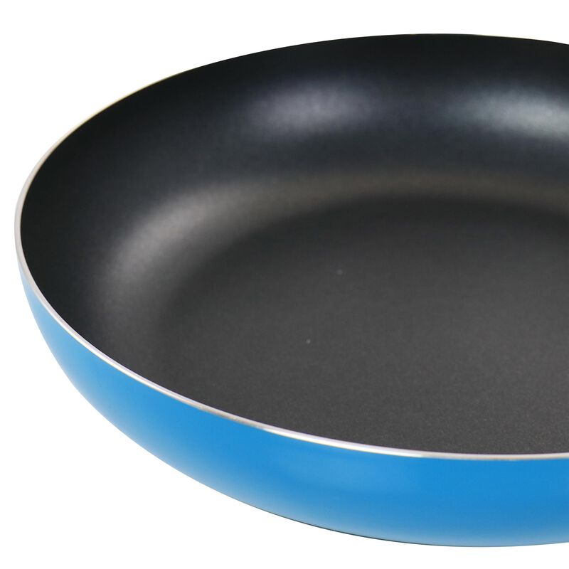 Gibson Home 2 Piece 10 inch Aluminum Frying Pan in Blue
