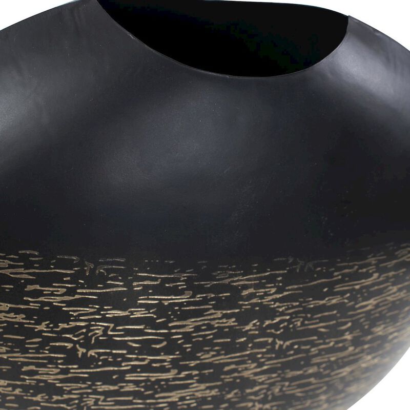 Howard Elliott Golden Thread Large Disc Vase image number 8