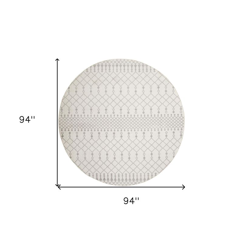 HomeRoots Moroccan Washable Round Rug image number 3