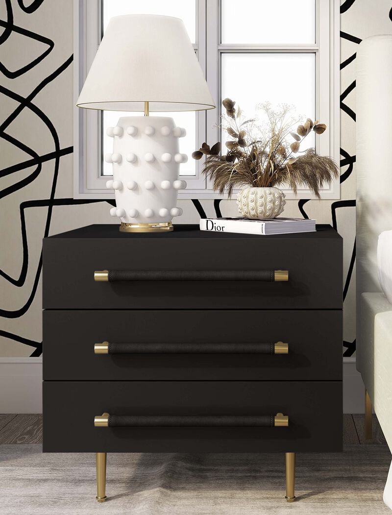 Casafoyer Trident Black Nightstand image number 3