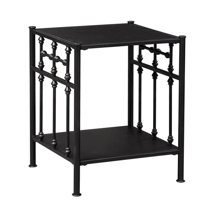 Starlight Canyon Home Black Metal Nightstand – Stylish Metal Side Table For Bedroom Or Living Room