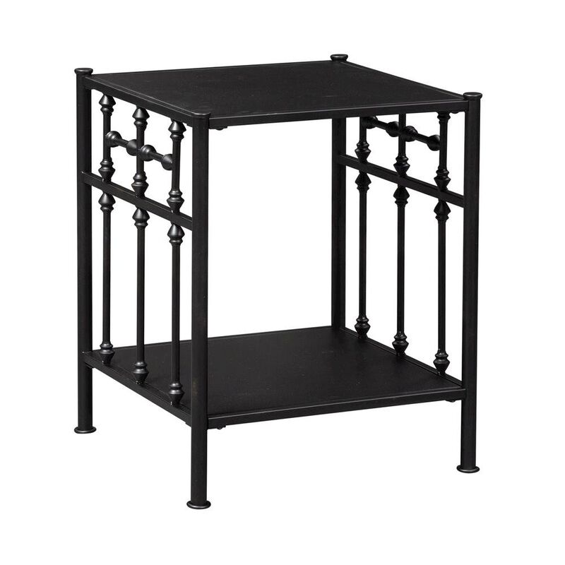 Starlight Canyon Home Black Metal Nightstand – Stylish Metal Side Table For Bedroom Or Living Room