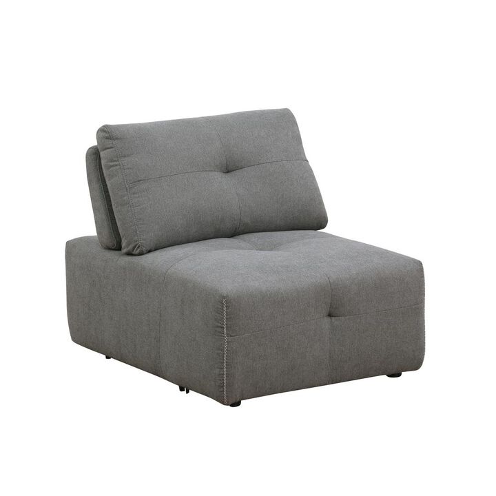 Nour Grey Armless Chair