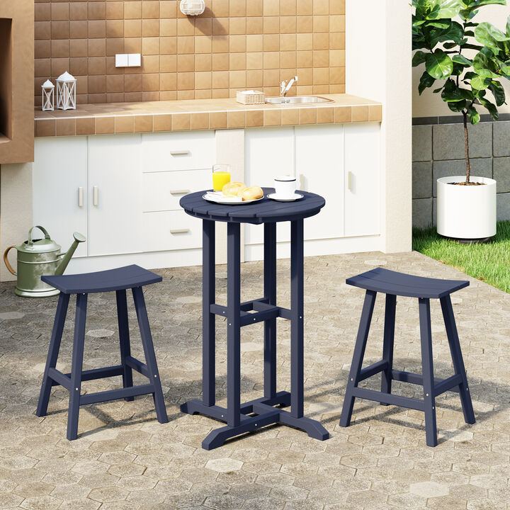 WestinTrends Outdoor Patio Counter Height Bar Stools Bistro Bar Table Set