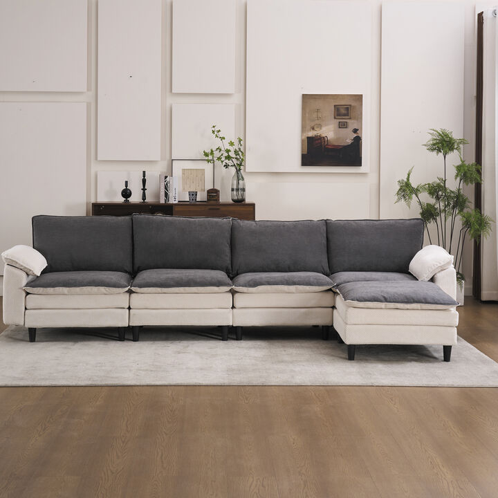 Joxtpu L Shaped Cloud Sofa