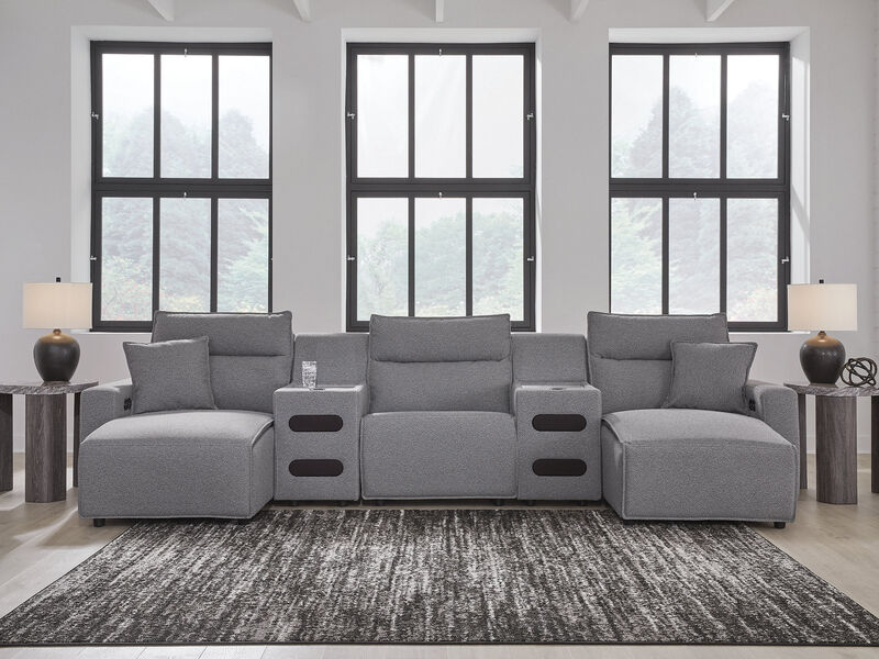 ModMax II 5-Piece Power Reclining Sectional with Chaise and Audio Console image number 1