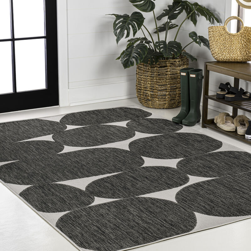 Rayna Modern Geometric Organic Shapes Indoor/Outdoor Area Rug