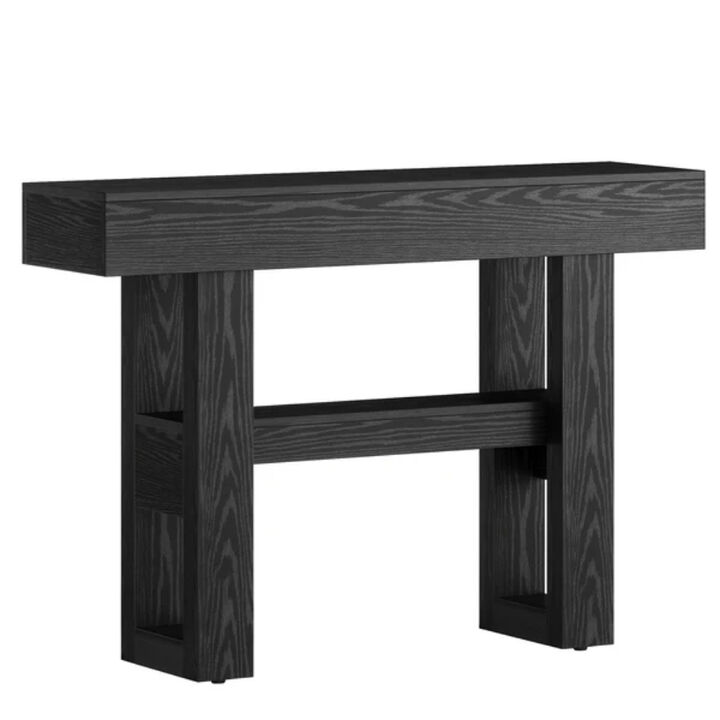 Narrow 2-Tier Console Table, Sofa Entryway Table with Storage Shelf