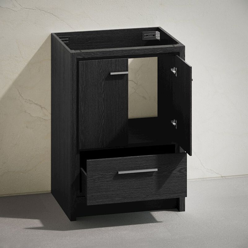 Virage 24" Freestanding Bathroom Vanity in Black Oak without Sink Top image number 5