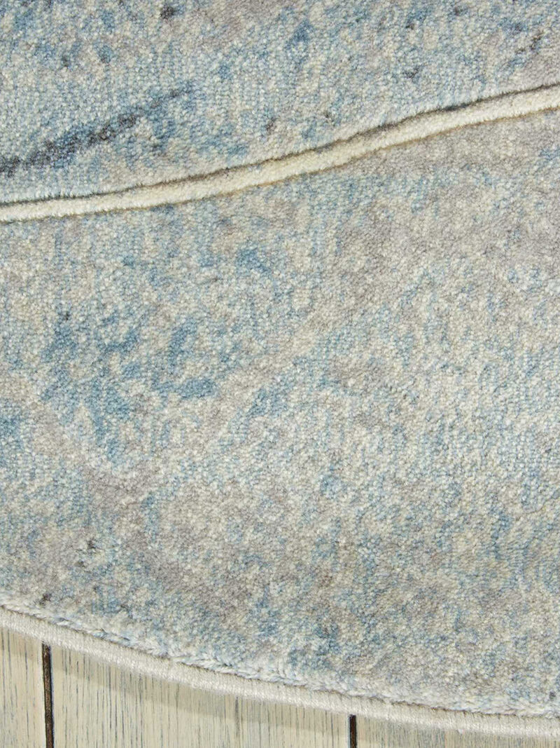 Somerset ST74 Silver/Blue 5'6" x Round Rug image number 1