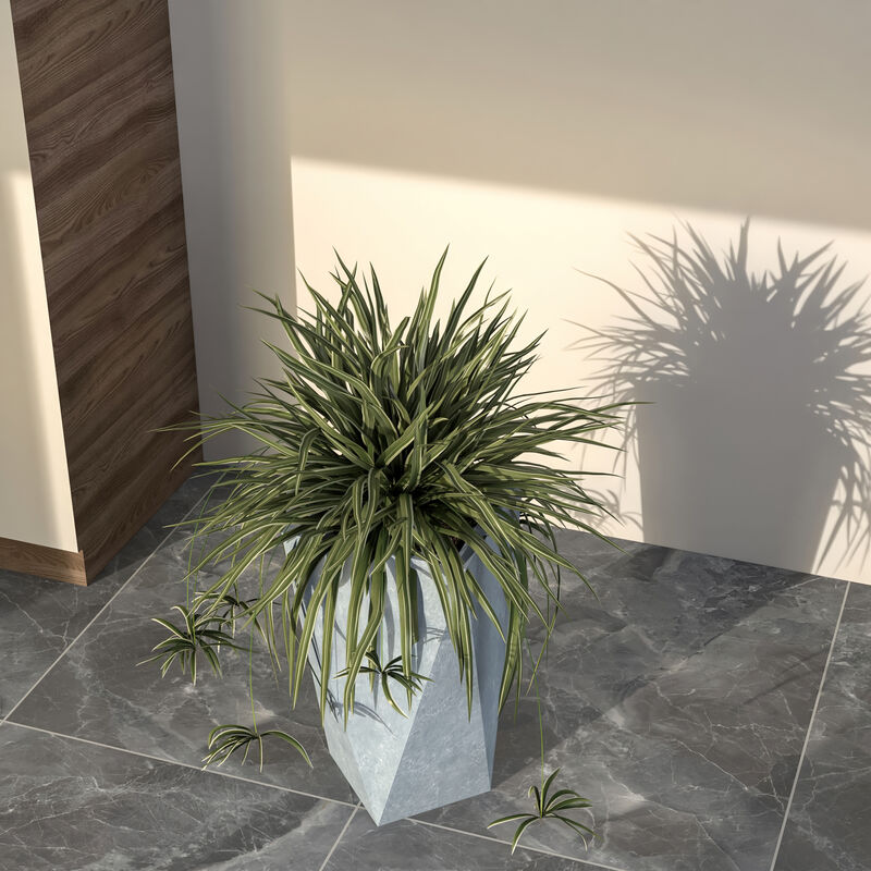 LeisureMod Aloe Series Fiberstone and MgO Clay 24" Planter