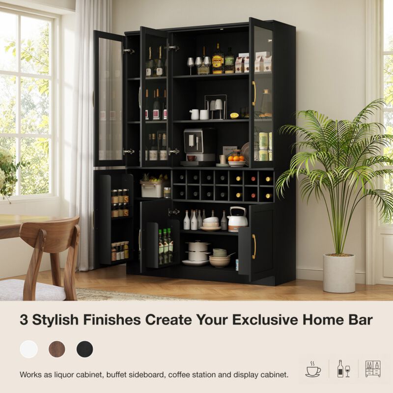 Fedcud Tall Wine Bar Cabinet image number 6