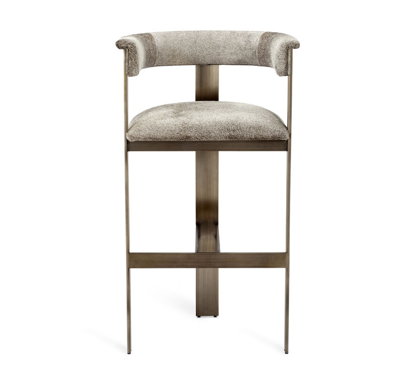 Darcy Hide Bar Stool - Bronze