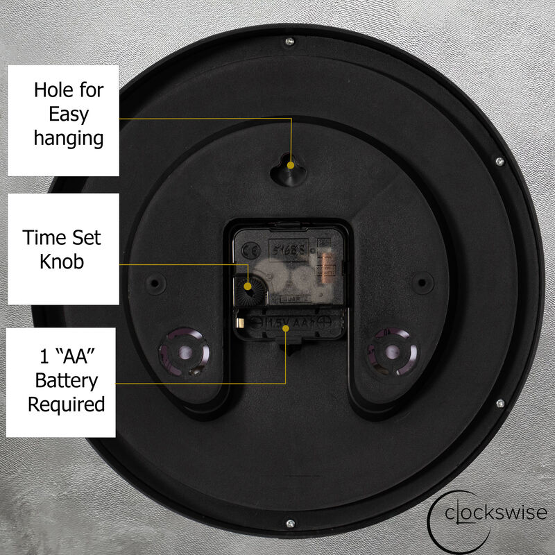 Clockswise 10-inch Non-Ticking Quartz Wall Clock