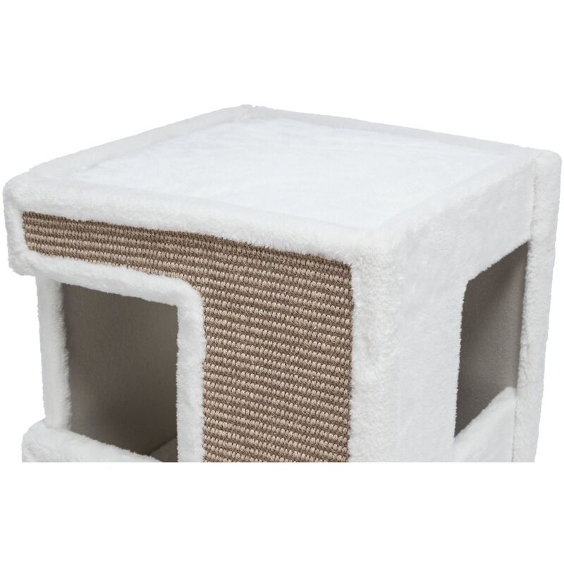 TRIXIE Gerardo Plush & Sisal 3-Story 39.4" Cat Condo Tower with Removable Cushions image number 6