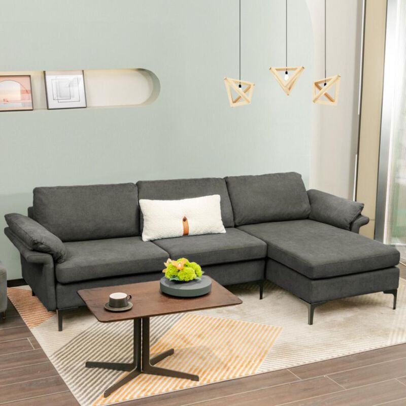 Hivvago Extra Large L-shaped Sectional Sofa with Reversible Chaise