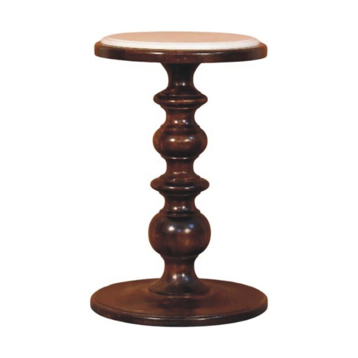 Artisan Furniture Solid Wood Bellmont Marble-Top Side Table
