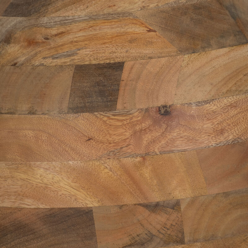 34" Striped Wood Coffee Table image number 4