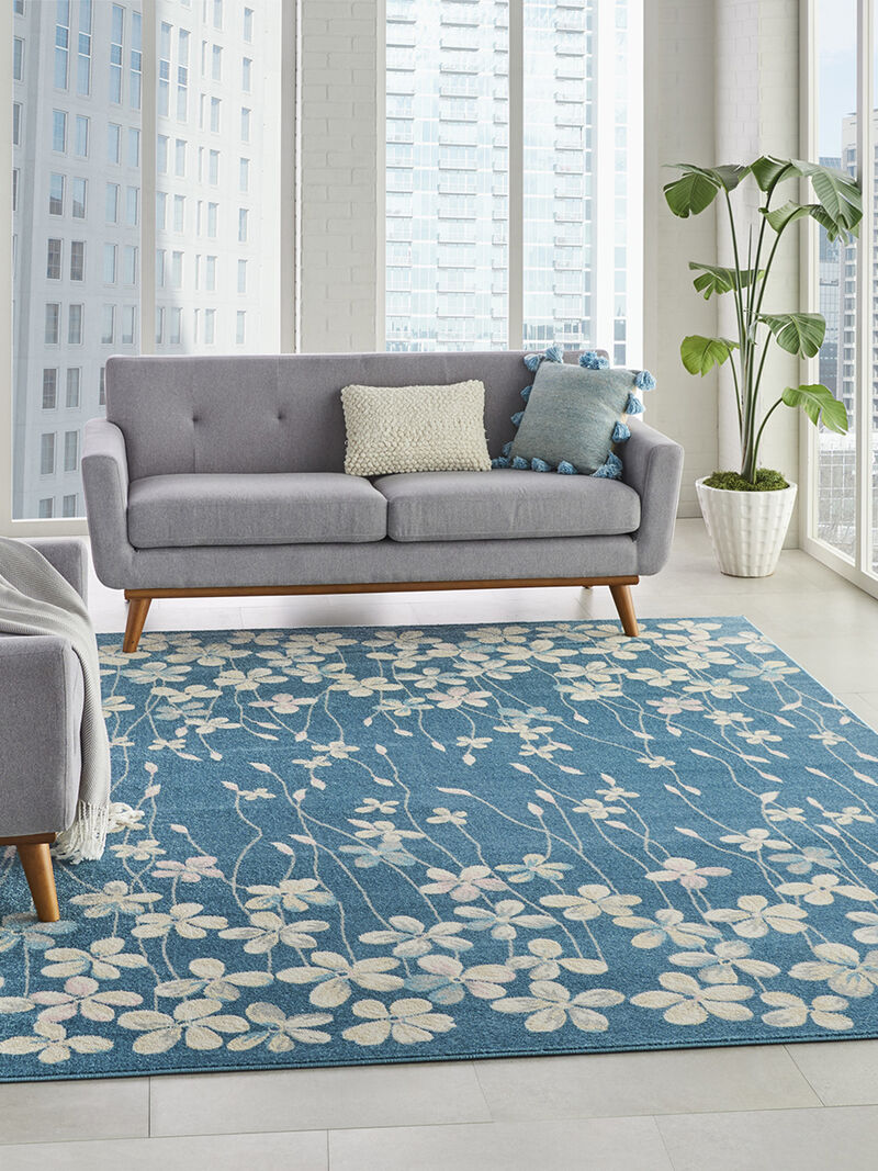 Tranquil TRA04 Turquoise 8'10" x 11'10" Rug image number 1