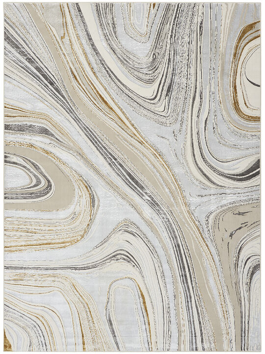 Glitz GLZ21 Gray/Gold 7'10" x 9'10" Rug