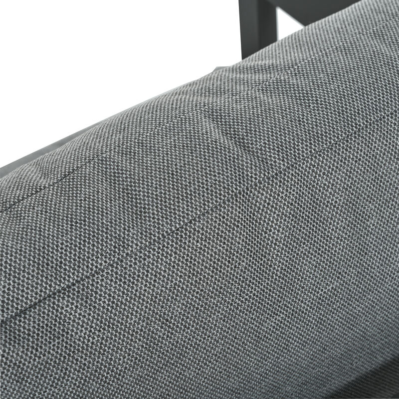 Whisen High-Quality Outdoor Seating Set with Thick Cushions for Ultimate Comfort, Perfect for Lawns, Patios, and Poolside - Gray