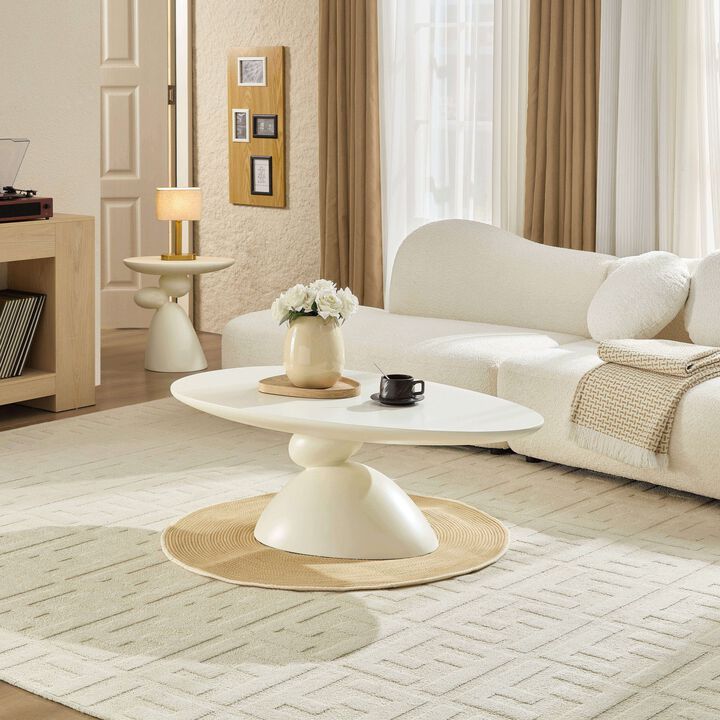 Glibop Lucky Stone-shaped Elliptical Coffee Table