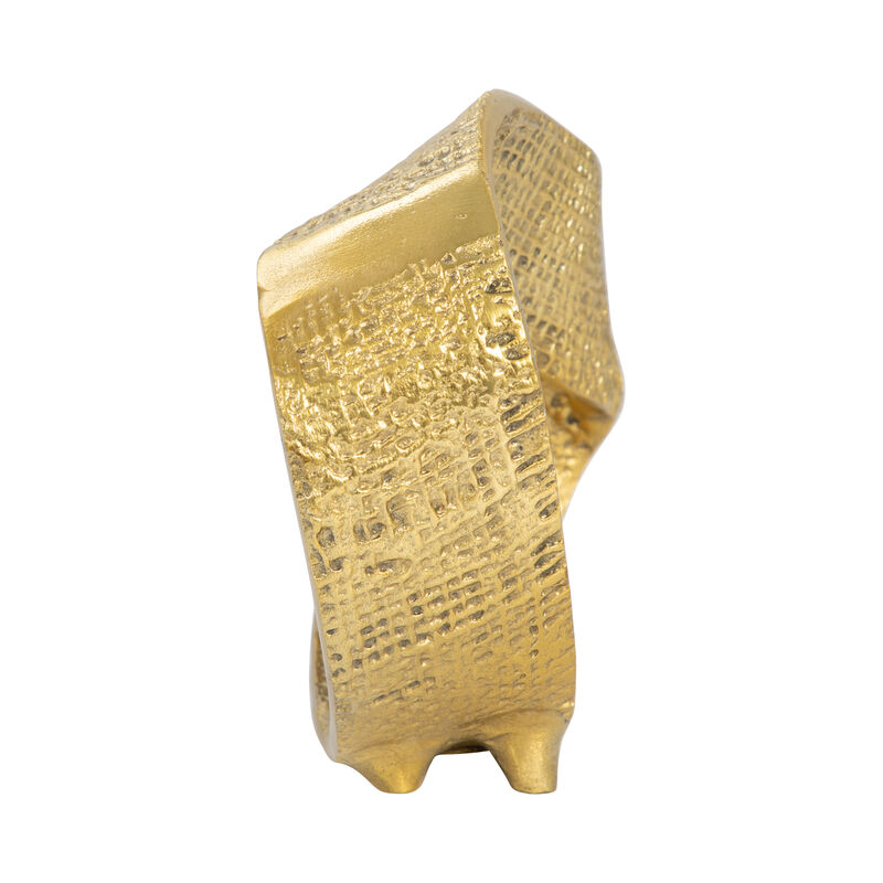Metal 8" Twisted Hammered Ring image number 2