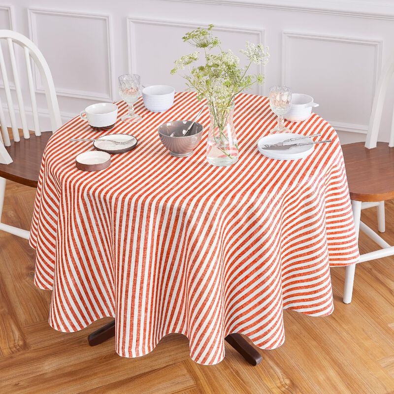Linen Round Tablecloth - Amalfi Stripe image number 0
