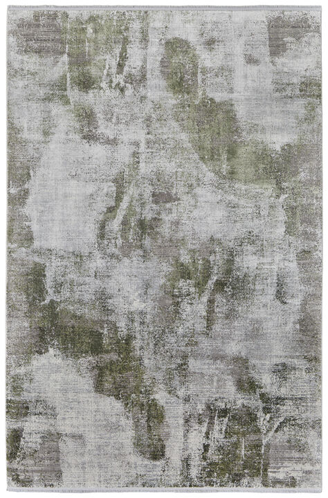 HomeRoots Ikat Power Loom Area Rug With Fringe