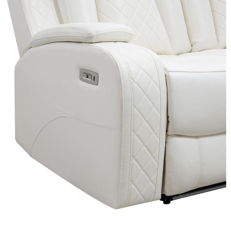 New Classic Furniture Orion Glider Recliner W/ Pwr Fr & Hr-White