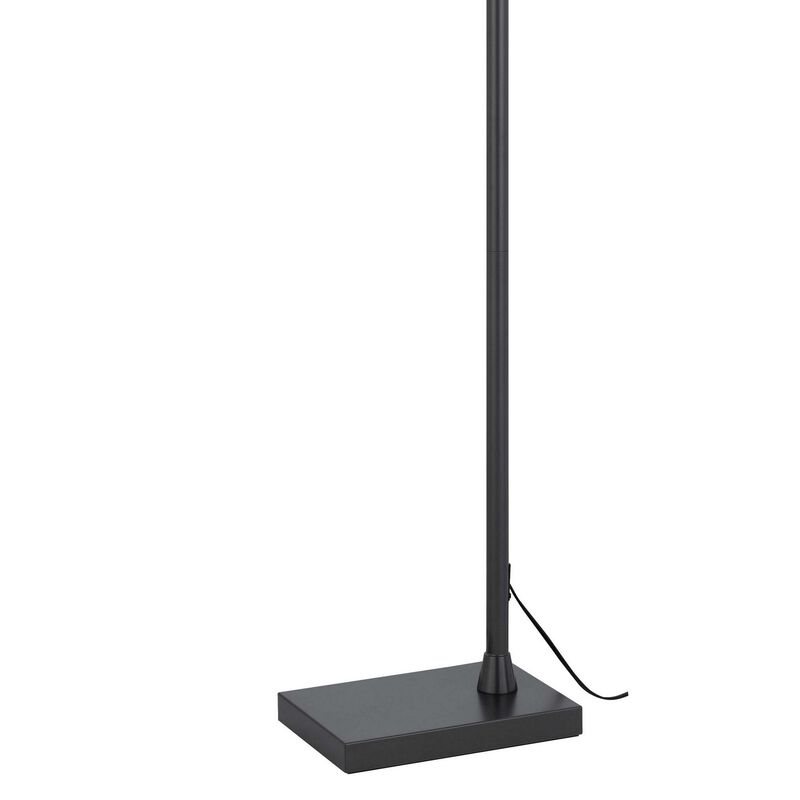 Kime 44-58 Inch Floor Lamp, Adjustable Height, LED, Charcoal Grey Finish - Benzara