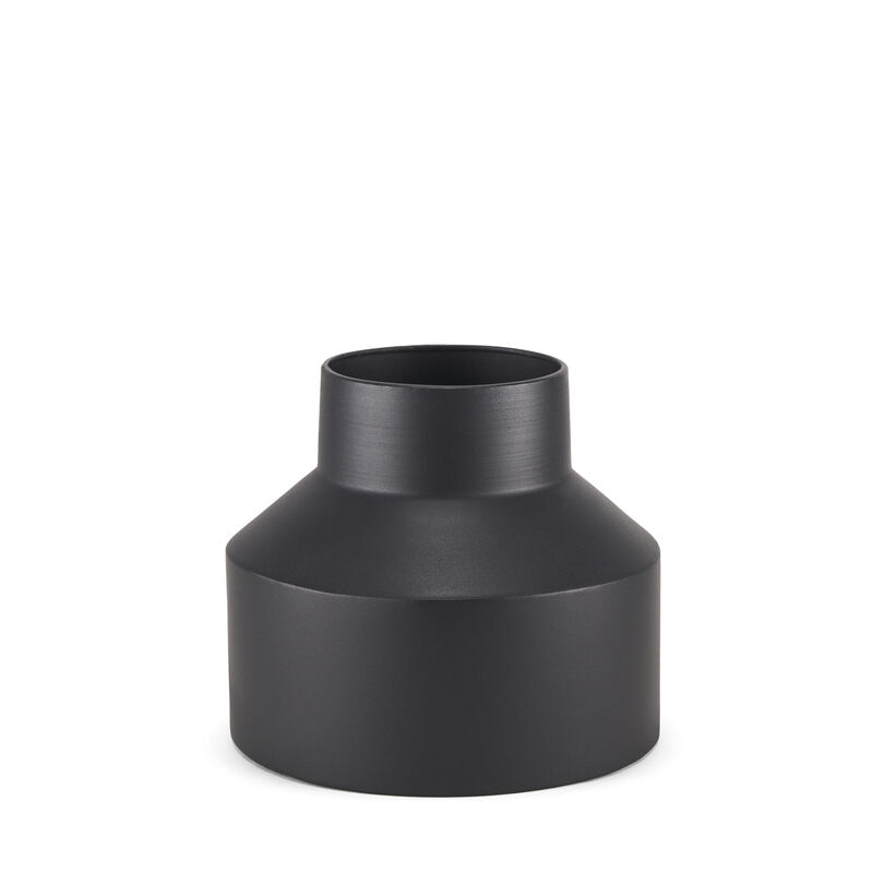 HomeRoots 8" Black Tulip Metal Table Vase image number 0