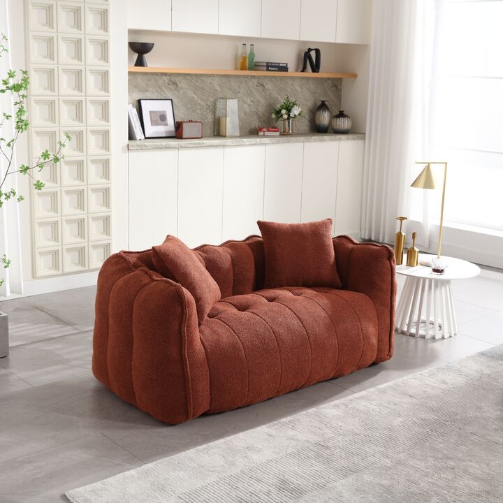 GOODSILO Large Square Recliner Sofa Beanbag Chair with High Resilience Foam Core for Two People Comfort