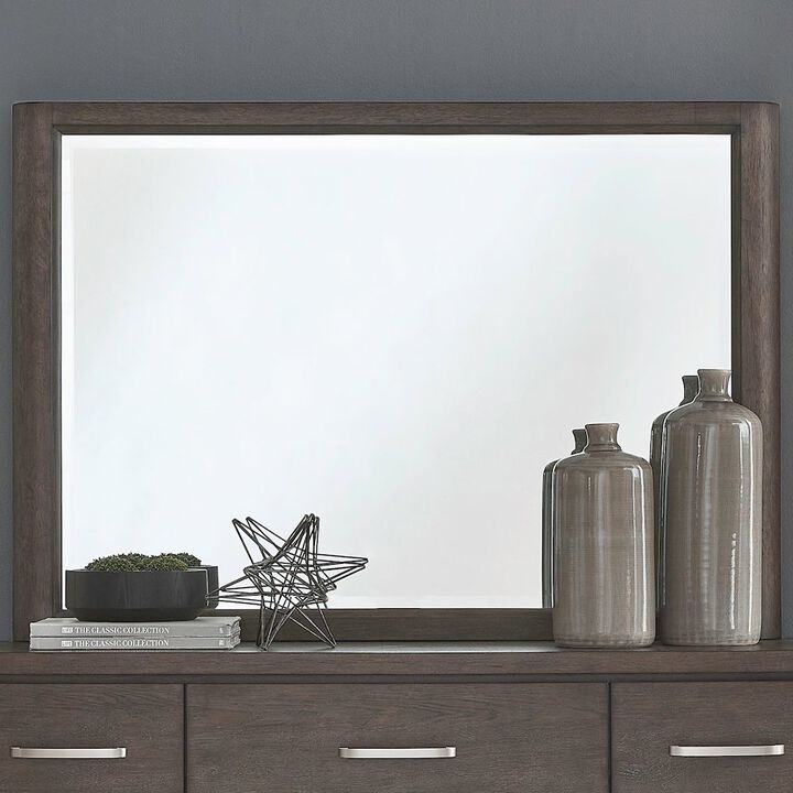 Liberty Furniture Cascade Falls Mirror for Bedroom Dresser Mount - Satin Espresso Oak